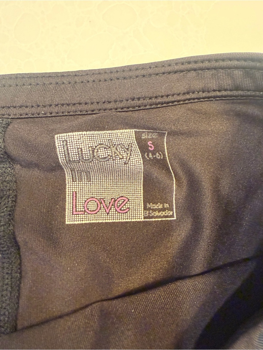 Lucky in Love Black Athletic Top with Pink Logo! Small! VGUC! - Picture 3 of 4